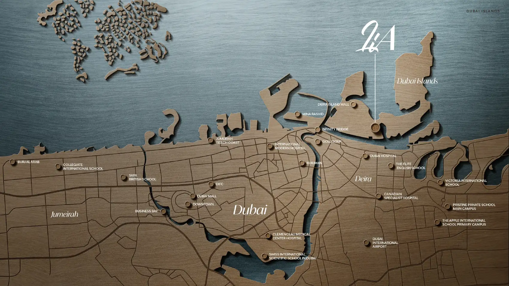 Damac Islands Dubai Location Map