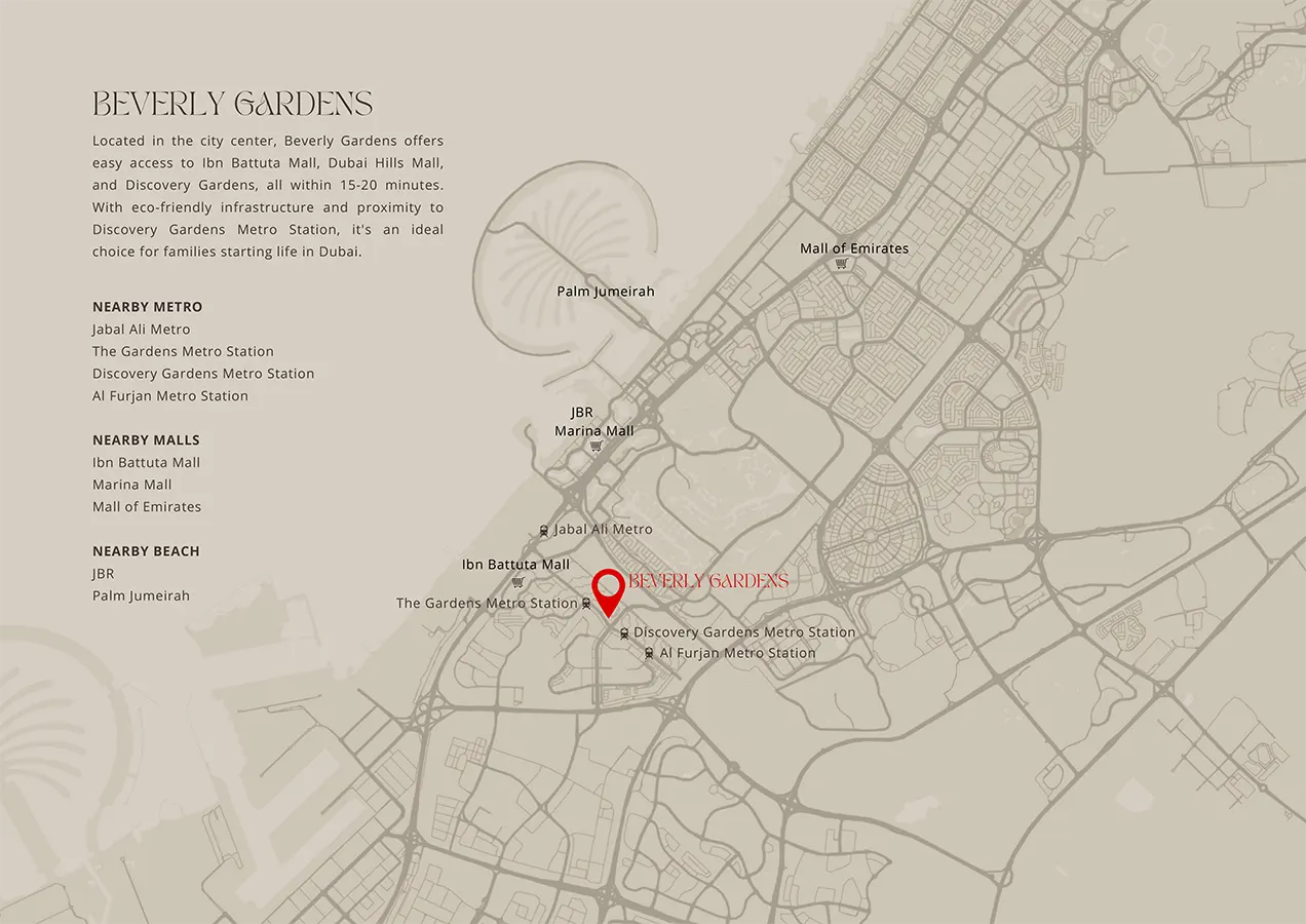 Damac Islands Dubai Location Map