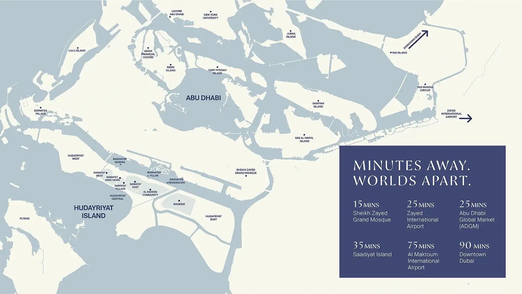 Damac Islands Dubai Location Map