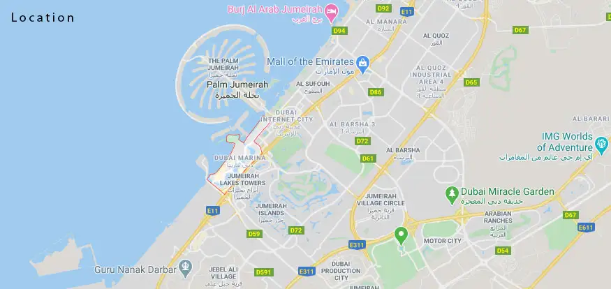 Damac Islands Dubai Location Map