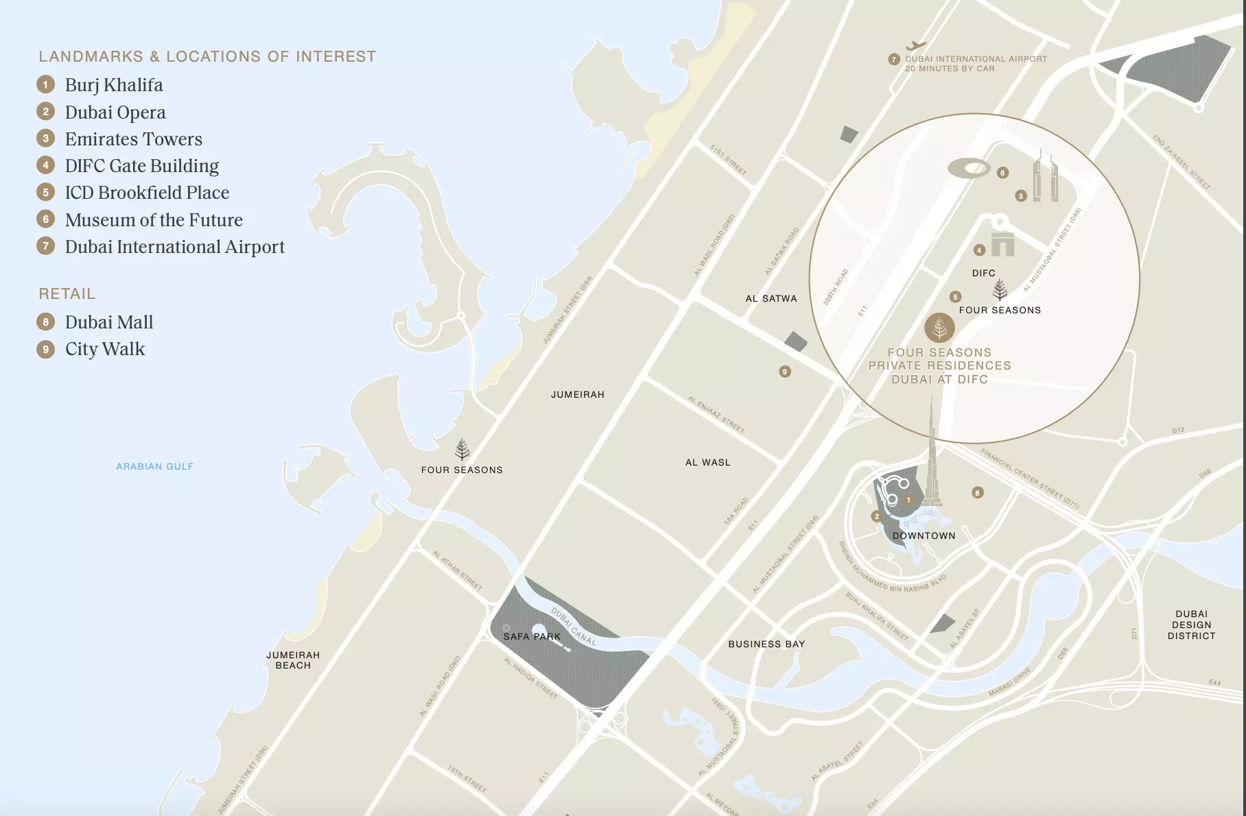 Damac Islands Dubai Location Map