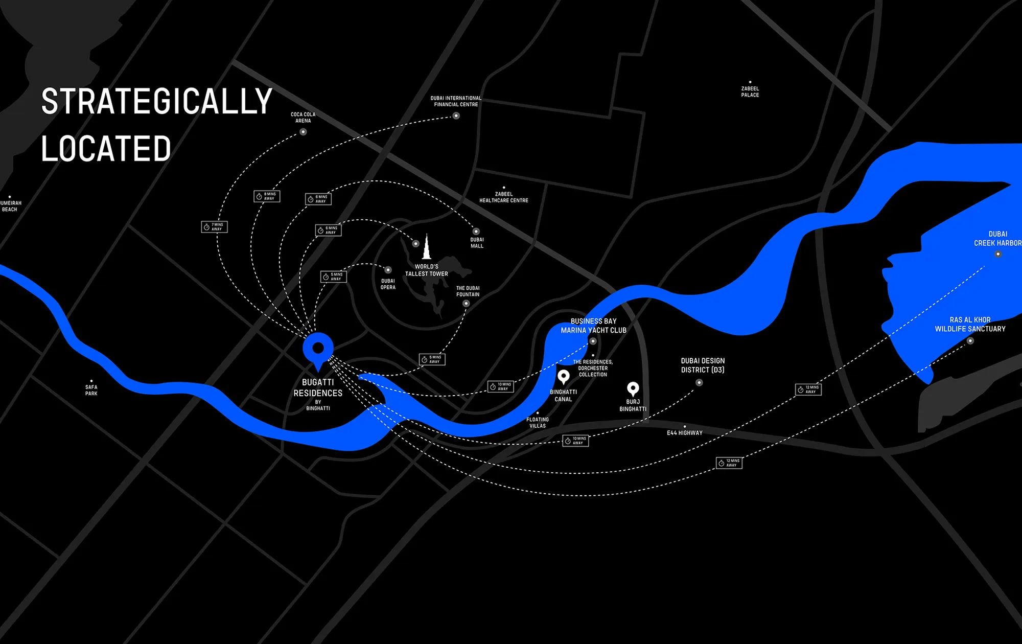 Damac Islands Dubai Location Map