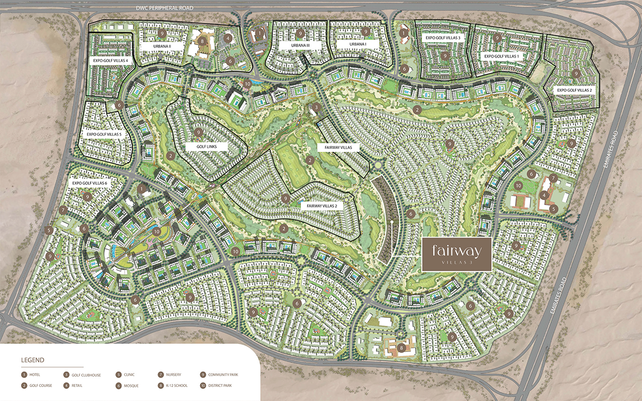 Fairway Villas 3 at Emaar South Master Plan
