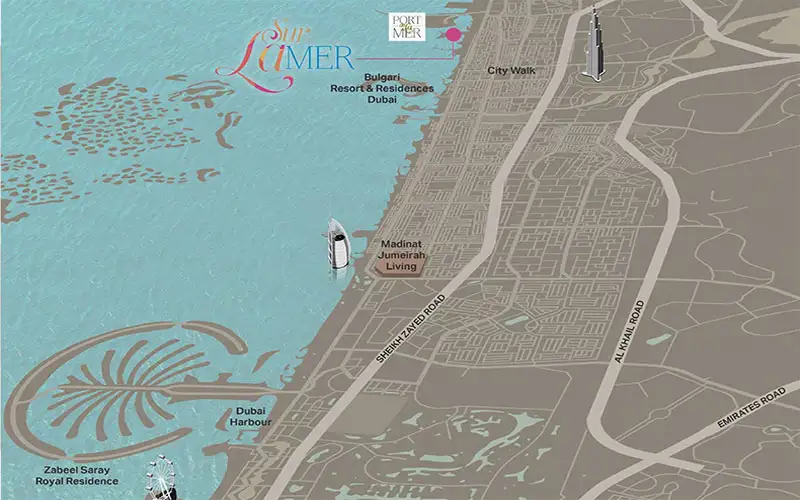 Damac Islands Dubai Location Map