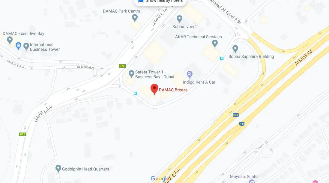 Damac Islands Dubai Location Map
