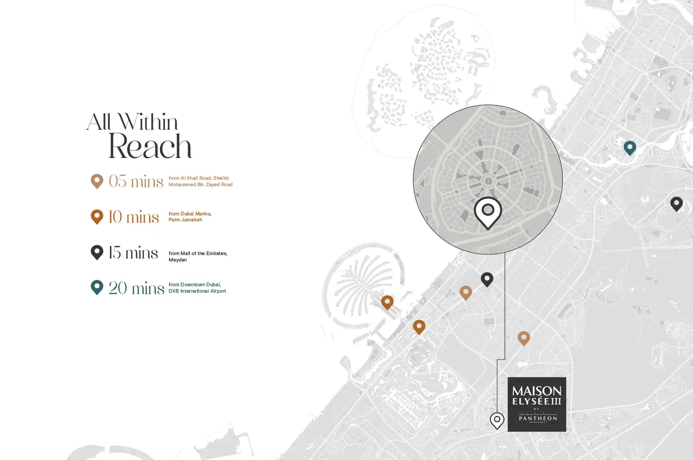 Damac Islands Dubai Location Map