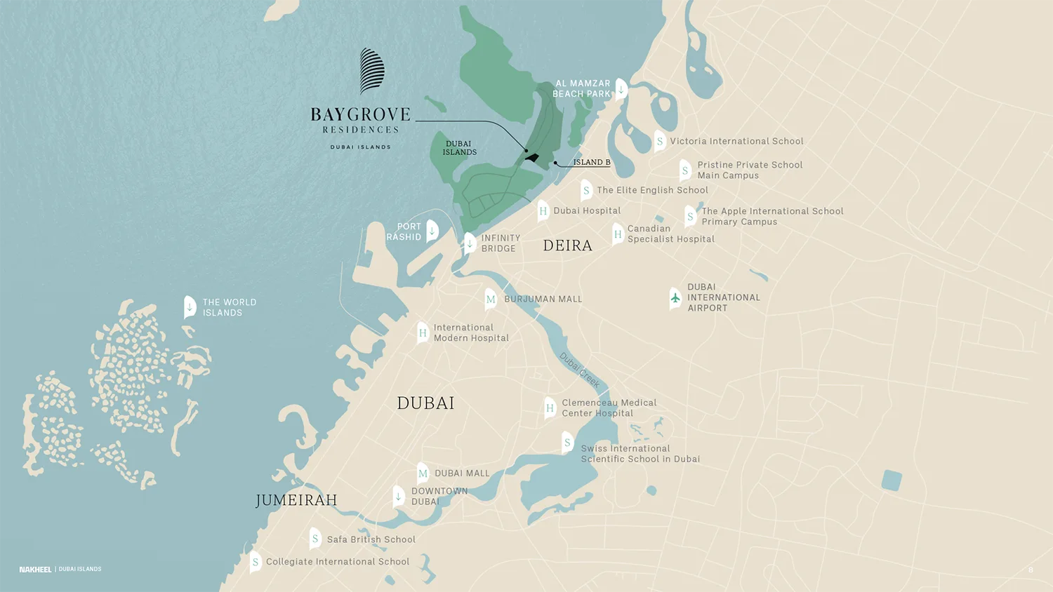 Damac Islands Dubai Location Map