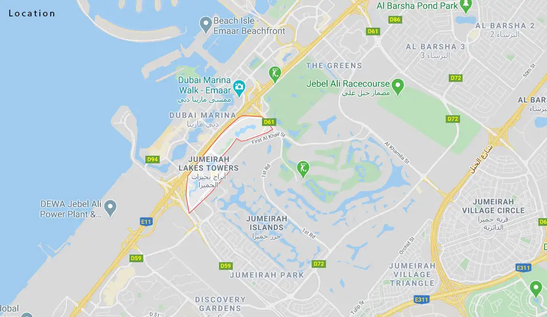 Damac Islands Dubai Location Map