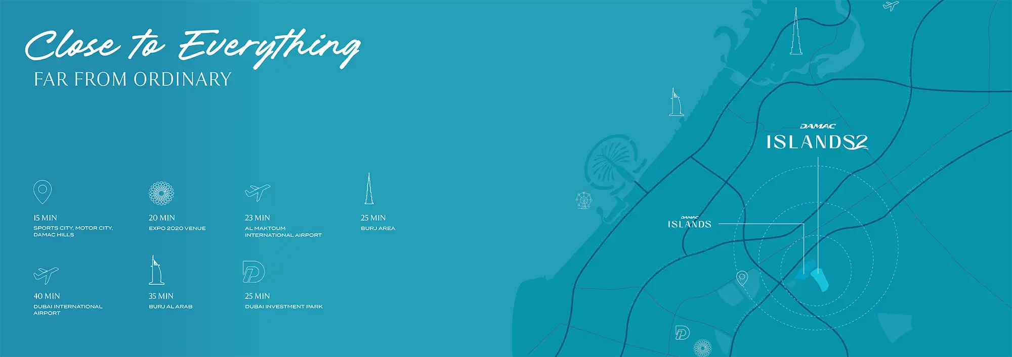 Damac Islands Dubai Location Map