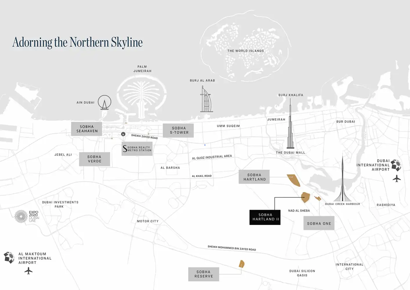 Damac Islands Dubai Location Map
