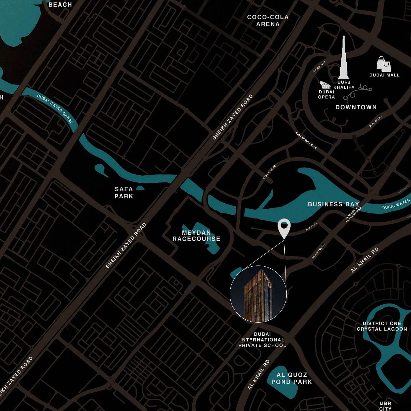 Damac Islands Dubai Location Map