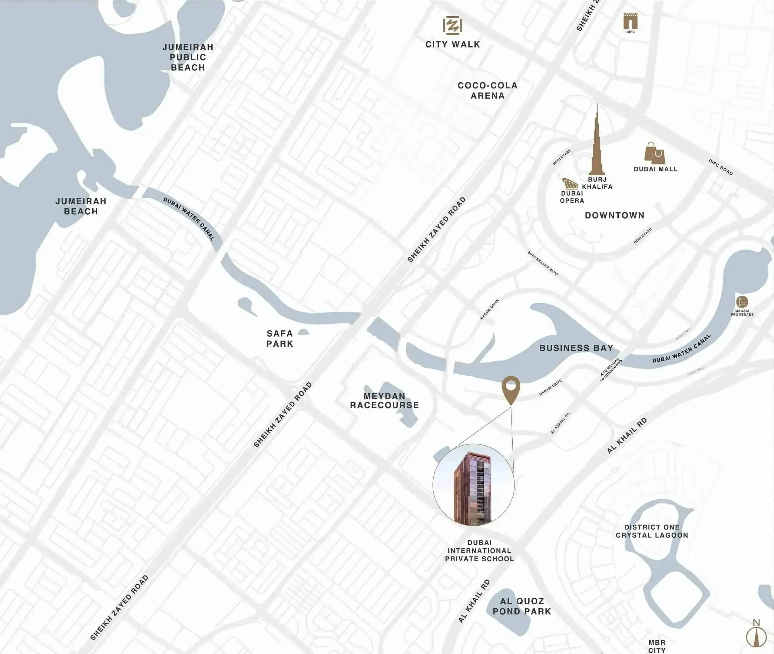 Damac Islands Dubai Location Map