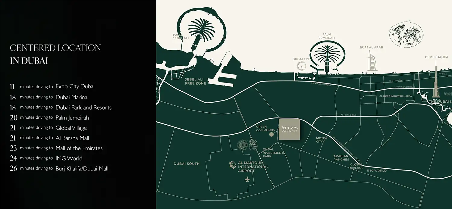 Damac Islands Dubai Location Map