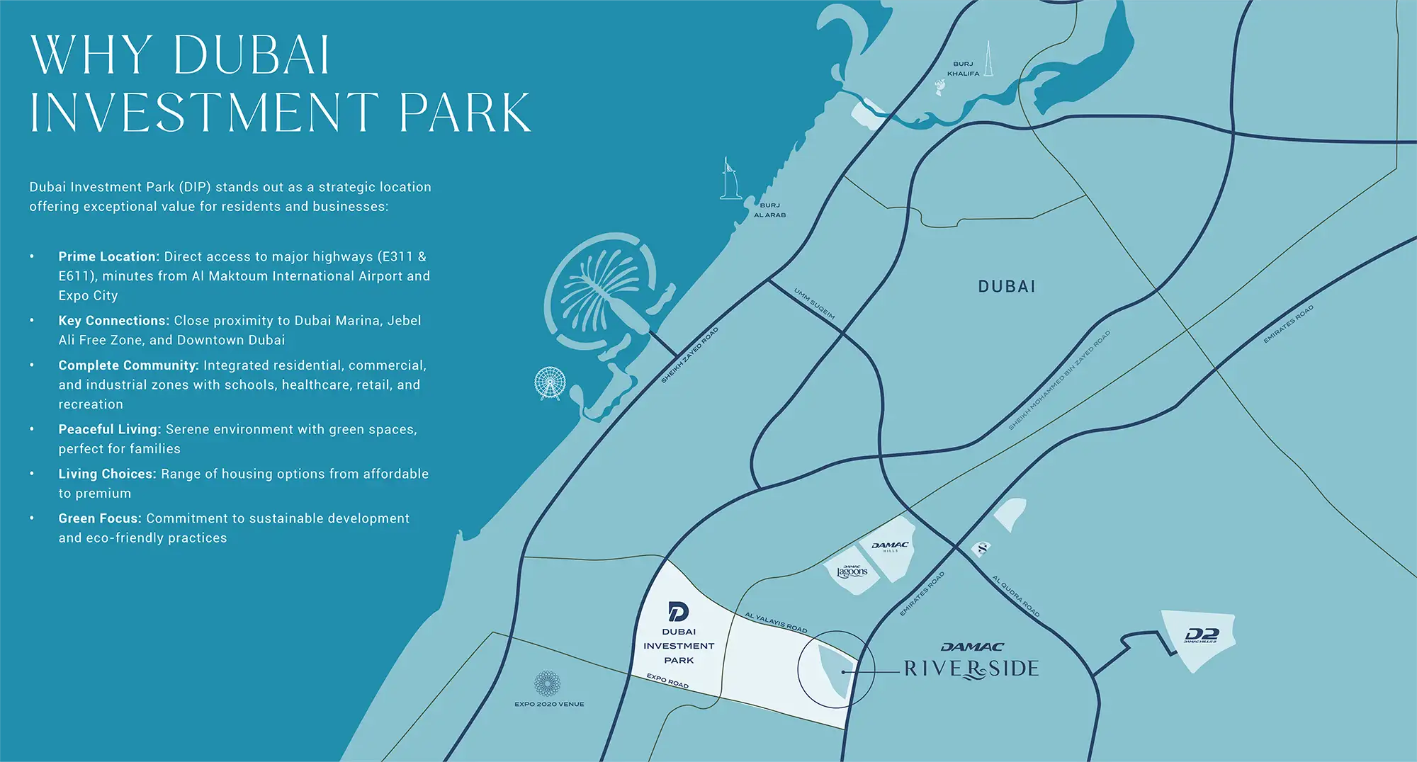 Damac Islands Dubai Location Map