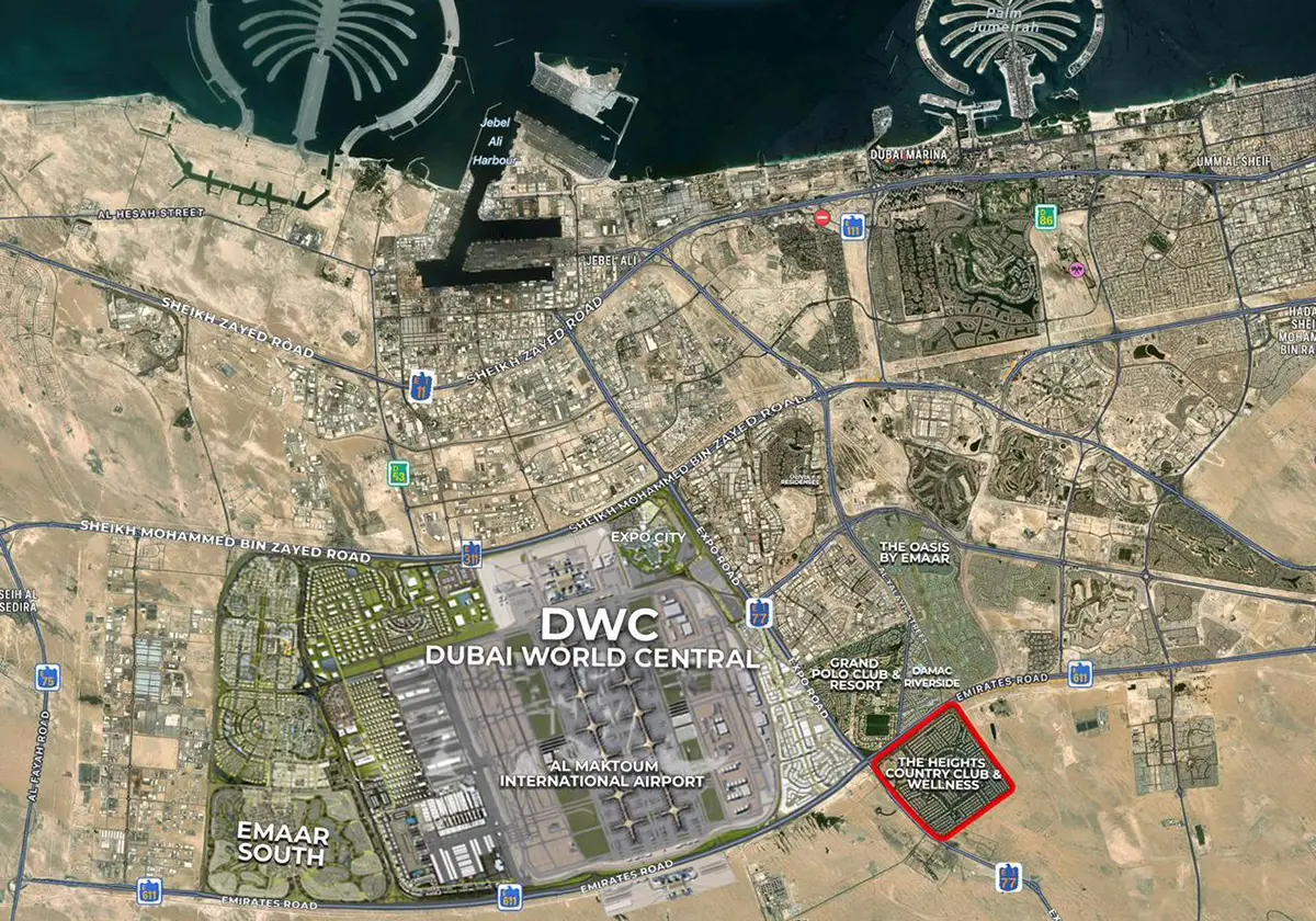 Damac Islands Dubai Location Map