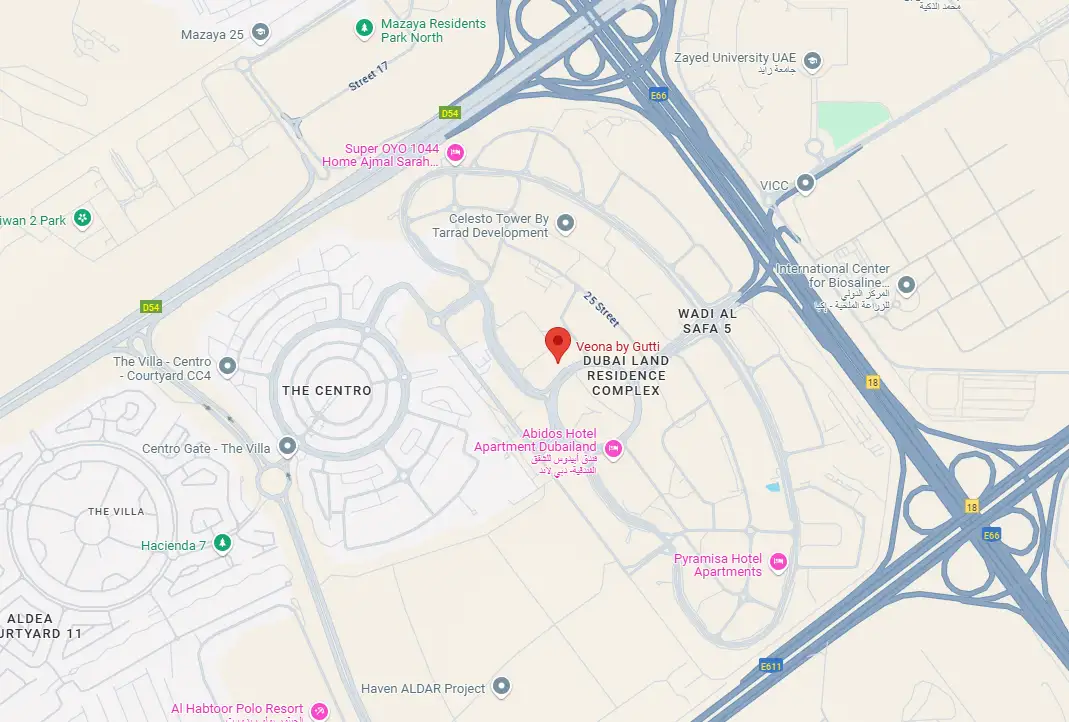 Damac Islands Dubai Location Map