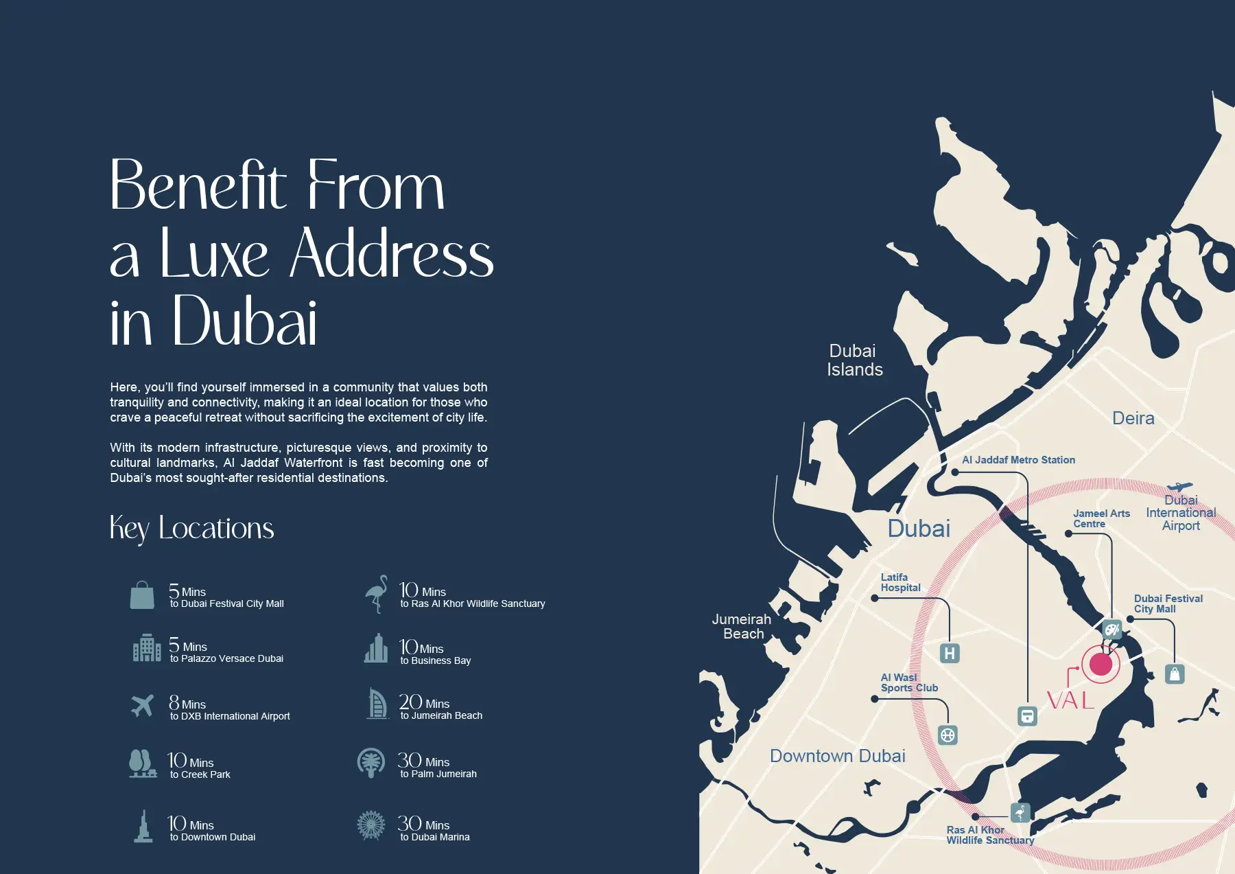 Damac Islands Dubai Location Map