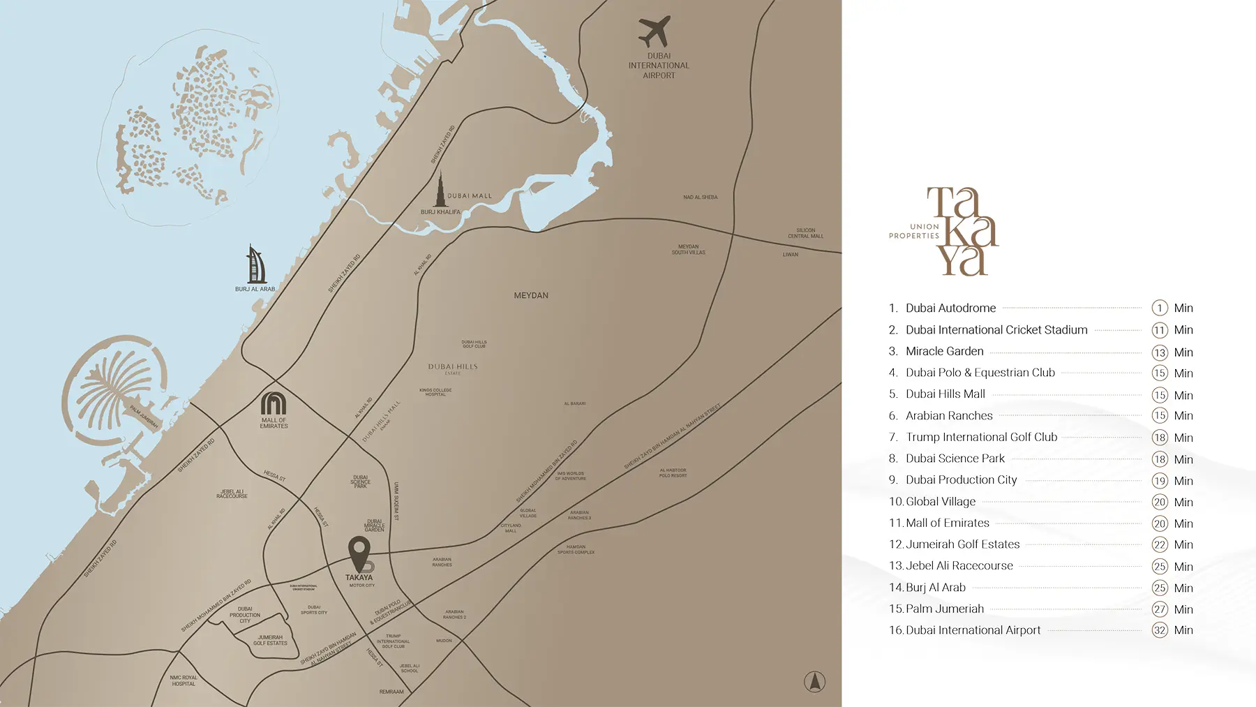 Damac Islands Dubai Location Map