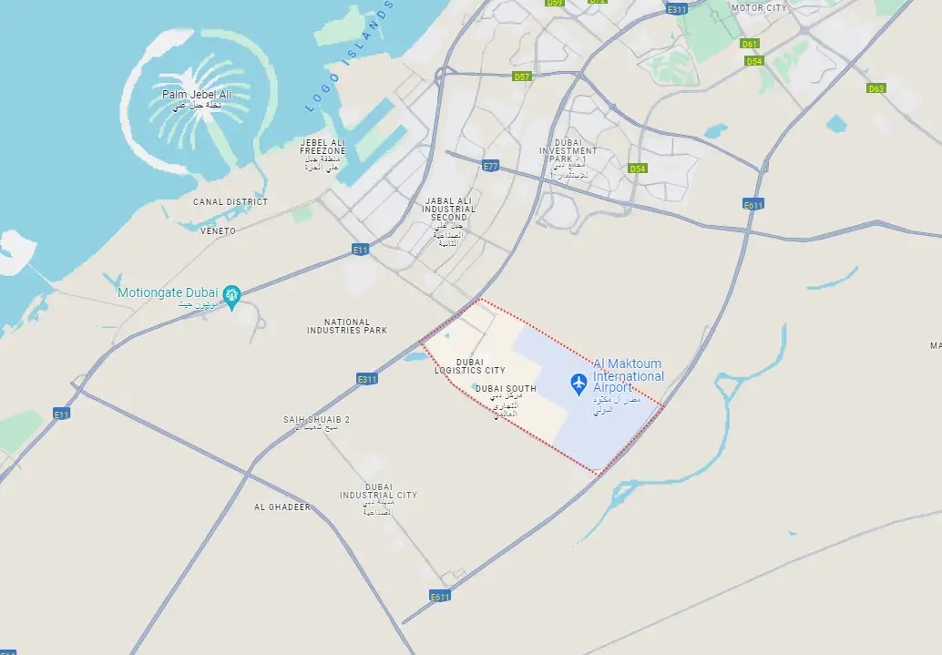 Damac Islands Dubai Location Map