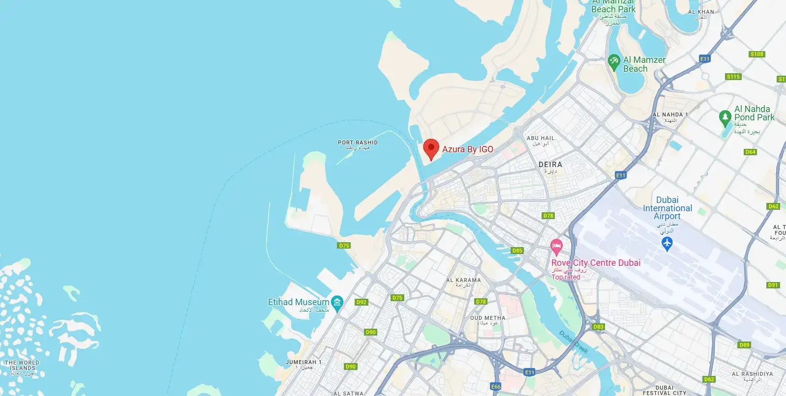 Damac Islands Dubai Location Map