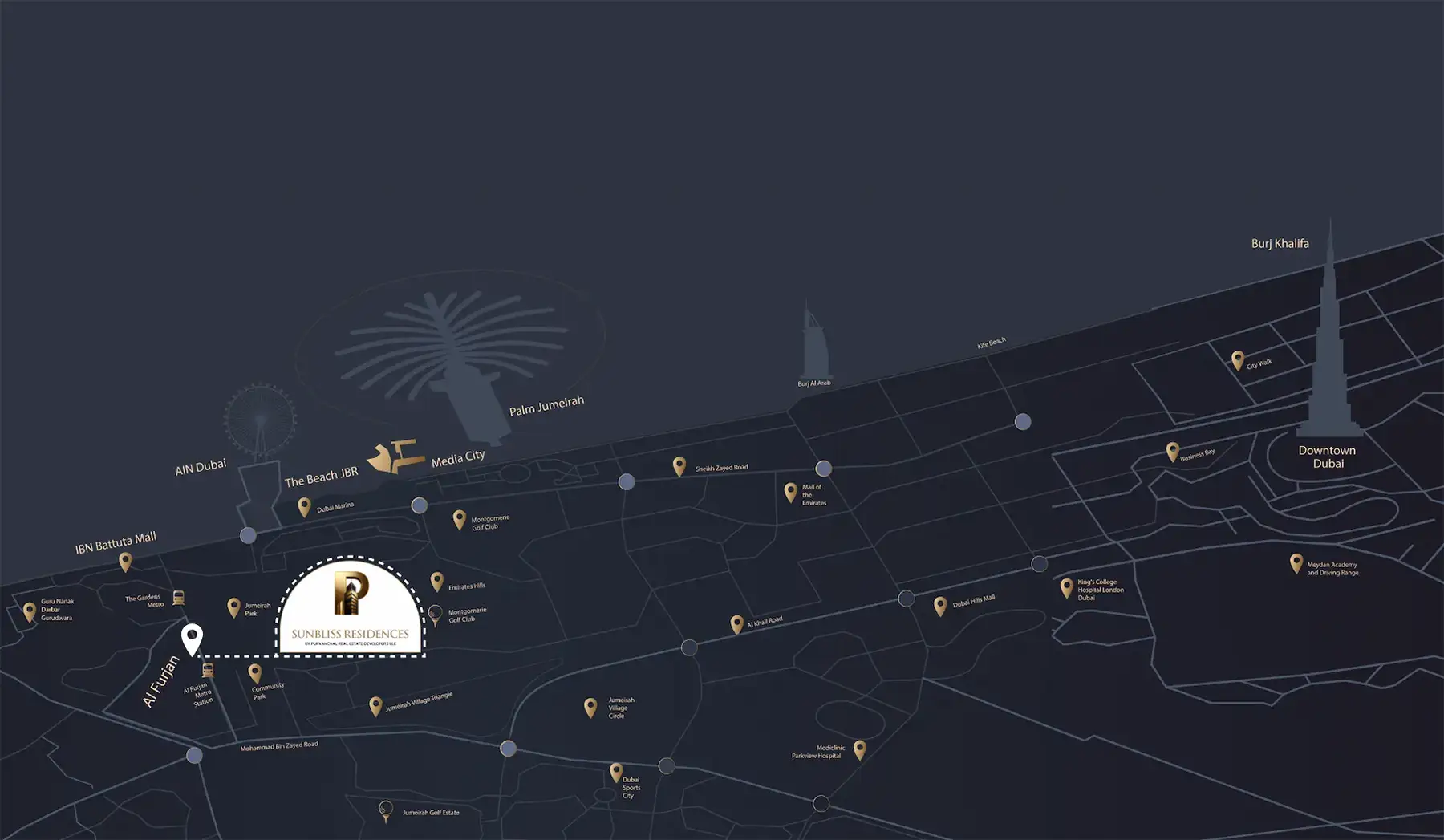 Damac Islands Dubai Location Map