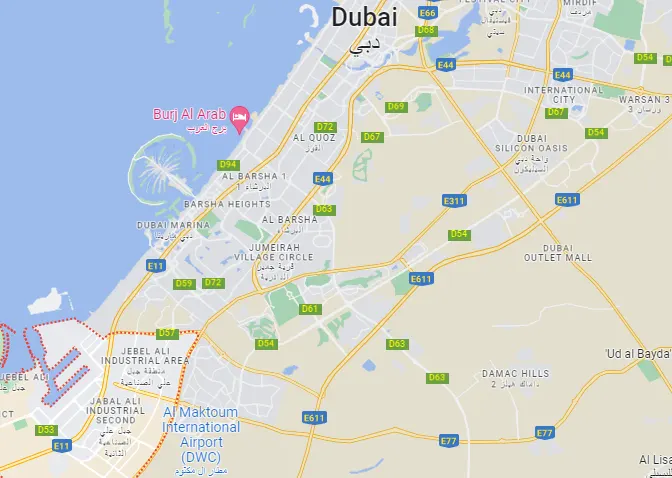 Damac Islands Dubai Location Map