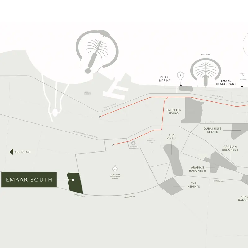 Damac Islands Dubai Location Map