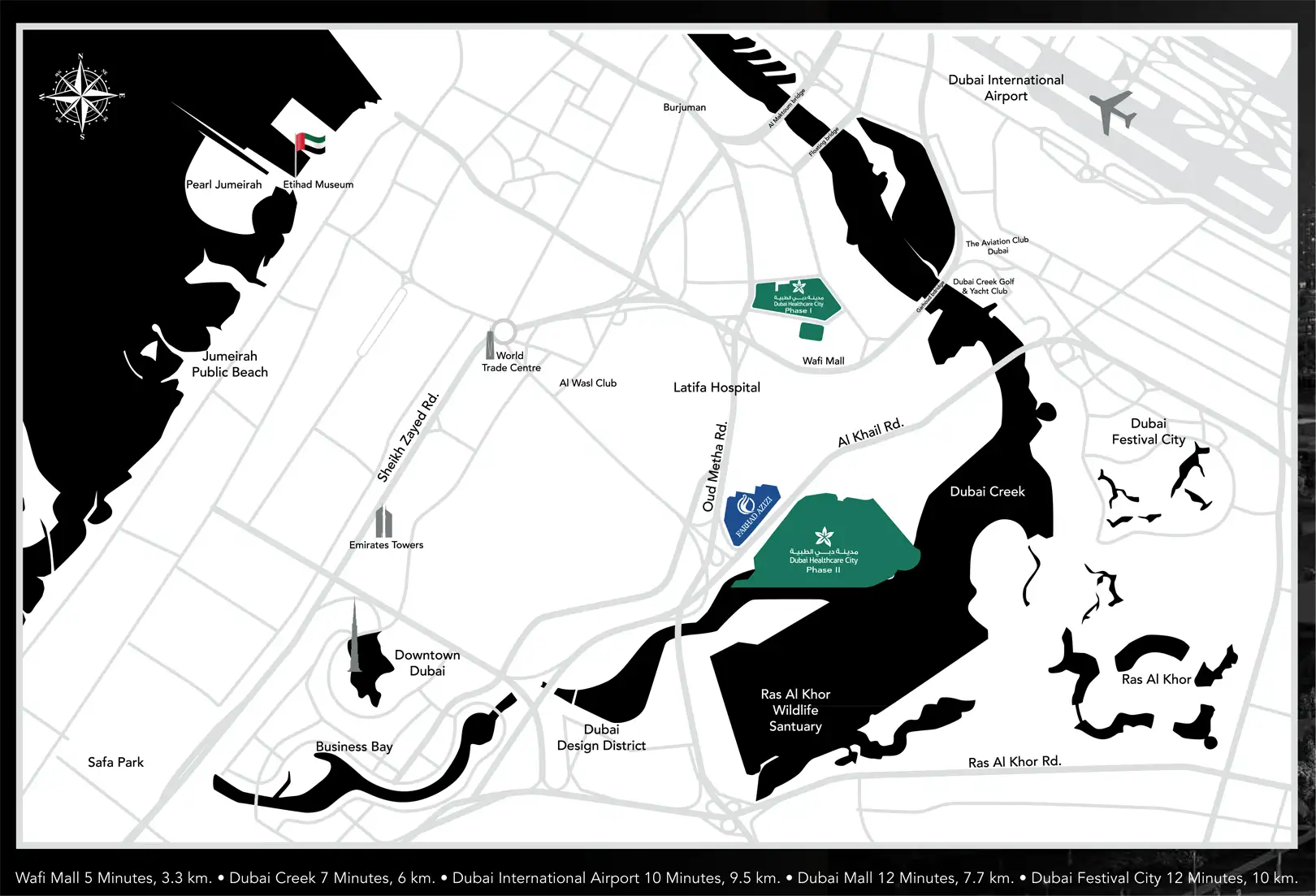 Damac Islands Dubai Location Map