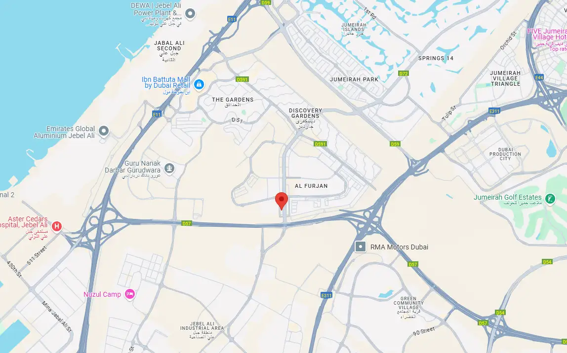 Damac Islands Dubai Location Map