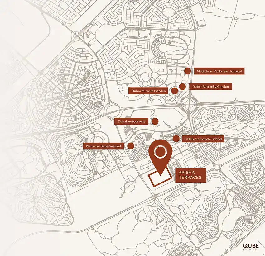 Arisha Terraces at Dubai Master Plan