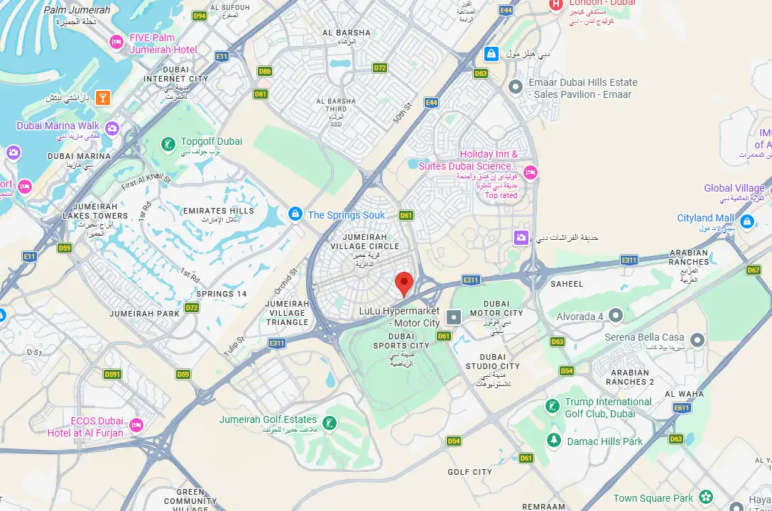 Damac Islands Dubai Location Map