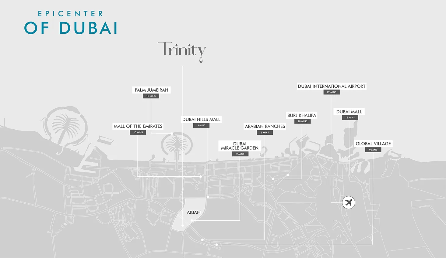 Damac Islands Dubai Location Map