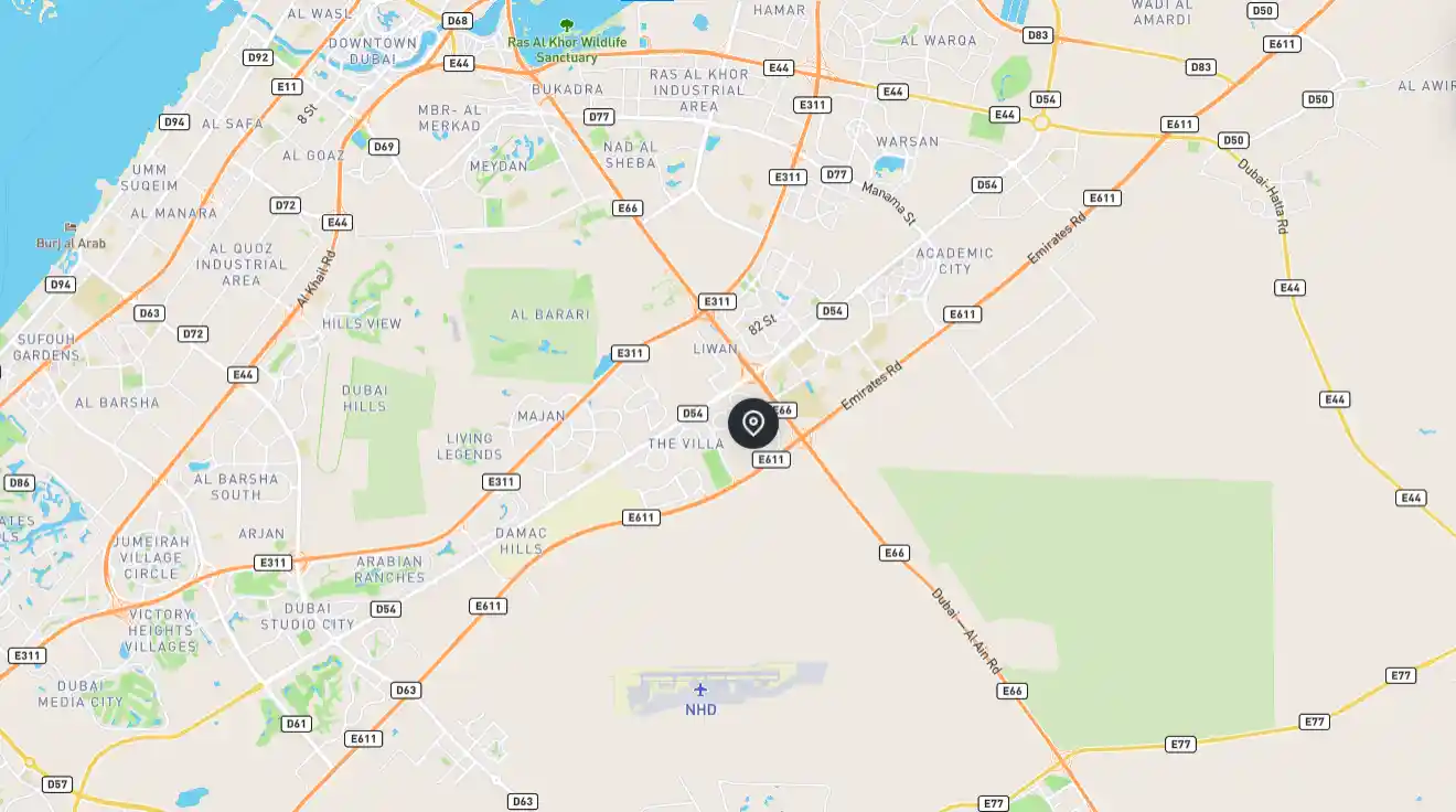 Damac Islands Dubai Location Map