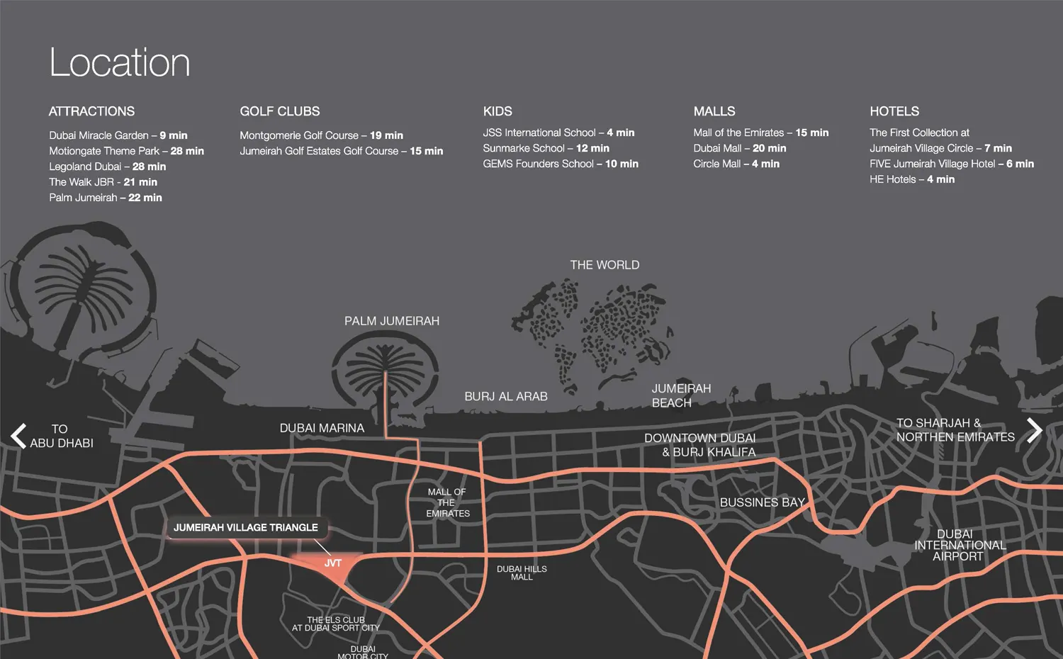 Damac Islands Dubai Location Map