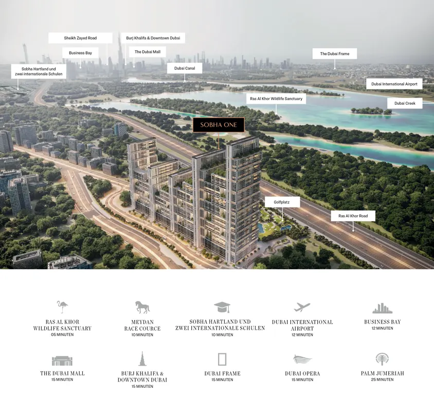 Damac Islands Dubai Location Map