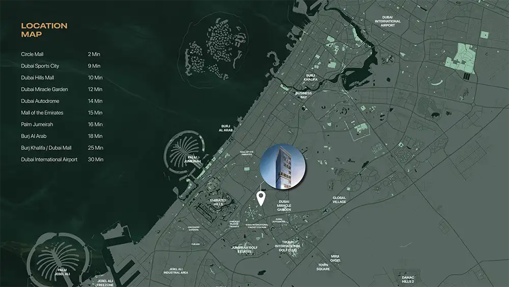 Damac Islands Dubai Location Map