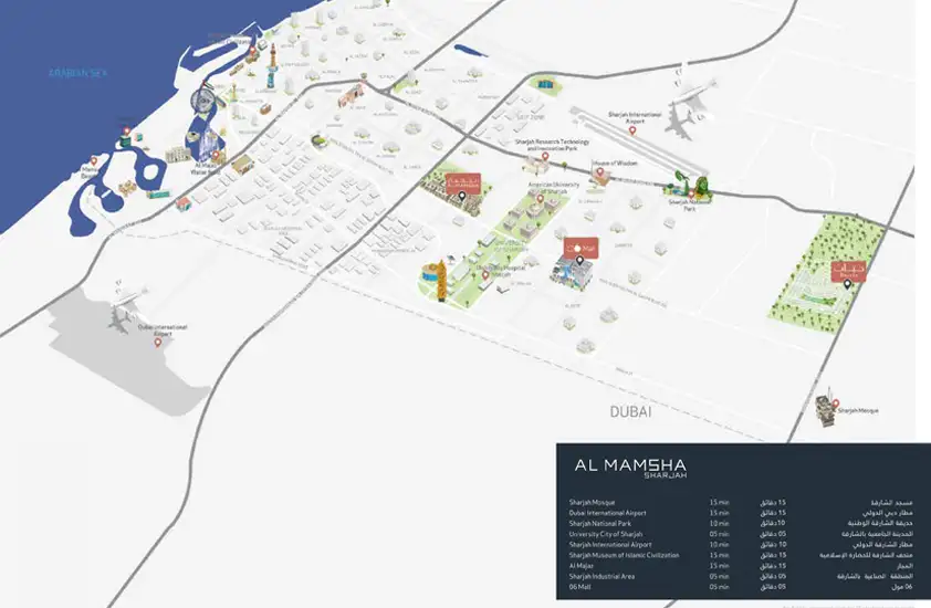 Damac Islands Dubai Location Map