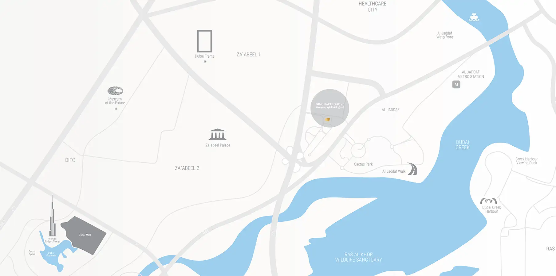 Binghatti Ghost at Al Jaddaf Master Plan